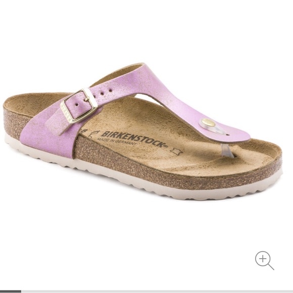 NWB Birkenstock Gizeh sandals in washed metallic pink - Picture 3 of 11